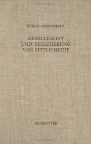 Cover of: Geselligkeit Und Realisierung Von Sittlichkeit by Bernd Oberdorfer