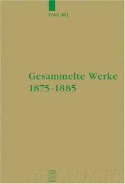 Cover of: Gesammelte Werke 1875-1885 (Supplementa Nietzscheana)