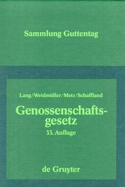 Cover of: Genossenschaftsgesetz.