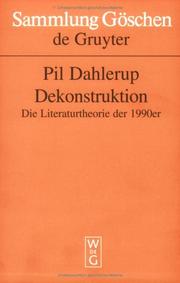 Cover of: Dekonstruktion: Die Literaturtheorie Der 1990Er (Sammlung Goschen)