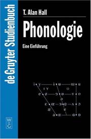 Cover of: Phonologie by T. Alan Hall