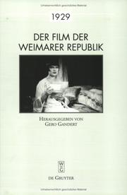 Cover of: Der Film Der Weimarer Republik 1929 by 