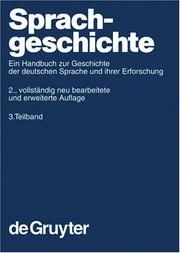 Cover of: Sprach-Geschichte: Ein Handbuch Zur Geschichte Der Deutschen Sprache Und Ihrer Erforschung (Handbooks of Linguistics and Communication Science)