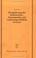 Cover of: Deregulierung Des Arbeitsrechts, Ansatzpunkte Und Verfassungsrechtliche Grenzen (Schriftenreihe Der Juristischen Gesellschaft Zu Berlin, Heft , No 154)