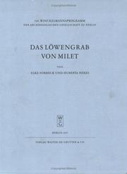 Cover of: Das Lowengrab Von Milet (Winckelmannsprogramm Der Archaologischen Gesellschaft Zu Berlin , No 136)