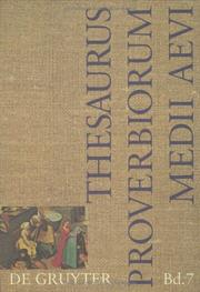 Cover of: Thesaurus Proverbiorum Medii Aevi by Samuel Singer