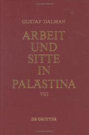 Cover of: Arbeit Und Sitte in Palastina: Band 8