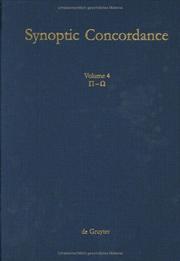 Cover of: Synoptic Concordance, Vol. 4 (Synoptic Corcordance) by Paul Hoffman