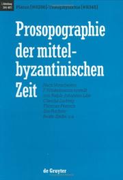 Cover of: Prosopographie Der Mittelbyzantinischen Zeit by 