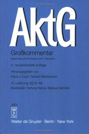 Cover of: Aktiengesetz: Grokommentar