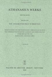 Cover of: Athanasius Werke by Martin Tetz