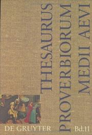 Cover of: Thesaurus Proverbiorum Medii Aevi: Lexikon Der Sprichworter Des Romanisch-Germanischen Mittelalters : Sommer-Troster