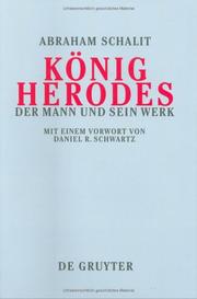 Cover of: Konig Herodes - Der Mann Und Sein Werk (Studia Judaica)