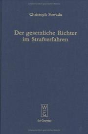 Cover of: Der Gesetzliche Richter Im Strafverfahren