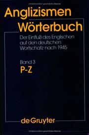 Cover of: Anglizismen- Wörterbuch. 3 Bde. by Regina. Schmude, Broder Carstensen, Ulrich. Busse