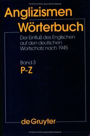 Cover of: Anglizismen- Wörterbuch. 3 Bde.