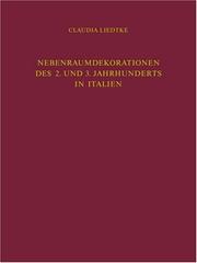 Cover of: Nebenraumdekorationen: Des 2 Und 3 Jahrhunderts N. Chr. in Italien (Jahrbuch Des Deutschen Archaologischen Instituts - Erganzungshefte)