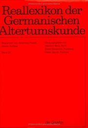 Cover of: Reallexikon Der Germanischen Altertumskunde by Johannes Hoops