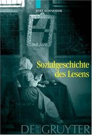 Cover of: Sozialgeschichte des Lesens by Jost Schneider