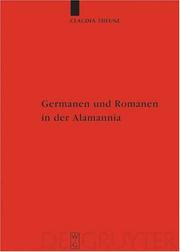 Cover of: Germanen und Romanen in Der Alamannia by Claudia Theune