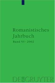 Cover of: Romanistisches Jahrbuch 2002