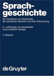 Cover of: Sprachgeschichte: Ein Handbuch Zur Geschichte Der Deutschen Sprache Und Ihrer Erforschung (Handbuecher Zur Sprach- Und Kommunikationswissenschaft / Handbooks of Linguistics & Communication Science)