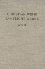 Cover of: Christian Samtliche Werke (Augaben Deutscher Literature Des XV. Bis XVIII. Jahrhunderts) (Augaben Deutscher Literature Des XV. Bis XVIII. Jahrhunderts)