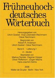 Cover of: Frýýhneuhochdeutsches Wýýrterbuch: Band 5/Lieferung 1 by 