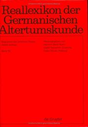Cover of: Reallexikon Der Germanischen Altertumskunde by Von Johannes Hoops