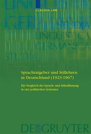 Cover of: Sprachratgeber und Stillehren in Deutschland (1923-1967) (Studia Linguistica Germanica)