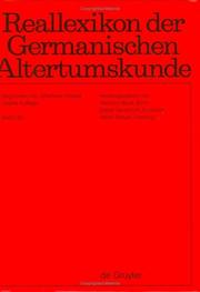 Cover of: Reallexikon der Germanischen Altertumskunde by Johannes Hoops