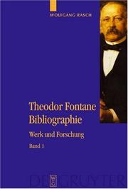 Cover of: Theodor Fontane Bibliographie: Werk Und Forschung