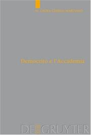 Cover of: Democrito e l'Accademia (Studia Praesocratica)