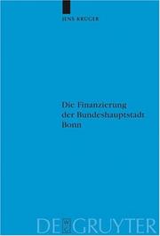 Cover of: Die Finanziergung Der Bundeshauptstadt Bonn (Veroffentlichungen der Historischen Kommission Zu Berlin 106)