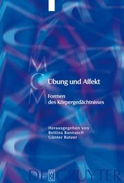 Cover of: Ubung Und Affekt: Formen Des Korpergedachtnisses (Media and Cultural Memory/Medien Und Kulturelle Erinnerung)