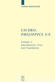 Cover of: Cicero, "Philippics" 3-9: Introduction, Translation, and Commentary (Texte Und Kommentare: Eine Altertumswissenschaftliche Reihe)