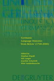 Cover of: Germanic Language Histories 'from Below' (1700-2000) (Studia Linguistica Germanica)