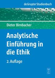 Cover of: Analytische EinfÃ¼hrung in die Ethik (De Gruyter Studienbuch)