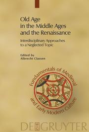 Cover of: Old Age in the Middle Ages and the Renaissance by Albrecht Classen