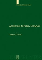 Cover of: Apollonius De Perge, Coniques by Rushdī Rāshid, Apollonius of Perga