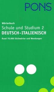 Cover of: PONS Wörterbuch für Schule und Studium, Deutsch-Italienisch