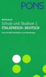 Cover of: PONS Wörterbuch für Schule und Studium, Italienisch-Deutsch