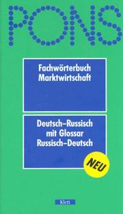 Cover of: PONS Fachwörterbuch, Marktwirtschaft, Deutsch-Russisch