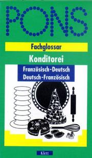 Cover of: PONS Fachglossar Französisch, Konditorei