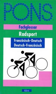Cover of: PONS Fachglossar Französisch, Radsport