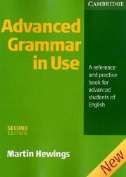 Cover of: Advanced Grammar in Use, Without Answers by Martin Hewings, Martin Hewings