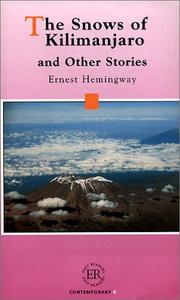 Cover of: The Snows of Kilimanjaro. And other Stories. by Ernest Hemingway, Ernest Hemingway