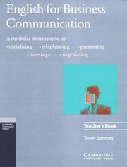 Cover of: English for Business Communication, Teacher's Book by Simon Sweeney, Simon Sweeney