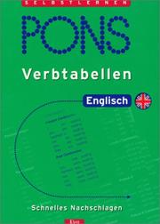 Cover of: PONS Verbtabellen, Englisch