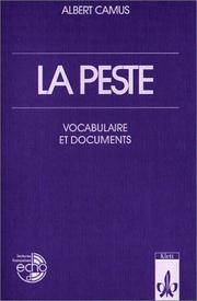Cover of: La peste. Vocabulaire et documents. by Albert Camus